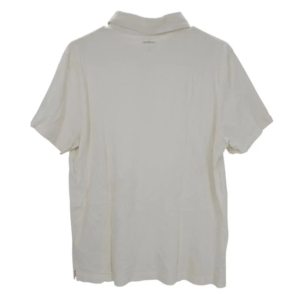 J. Crew Mens size S Untucked Sueded Jersey Short Sleeve Polo White  BW395 NEW
